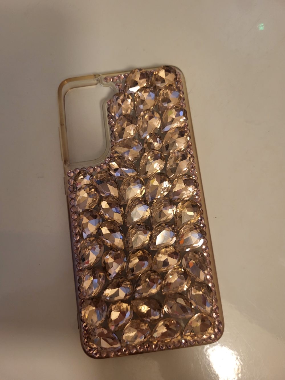 Stylish Pink Diamond Crystal Bling Phone Case - Compatible Accessory